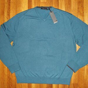 Greyson Clothiers Cheyenne V-Neck Golf Sweater Mens XL Orca Merino Wool